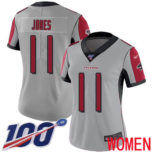 Atlanta Falcons Limited Silver Women Julio Jones Jersey NFL Football #11 100th Season Inverted Legend->youth nfl jersey->Youth Jersey